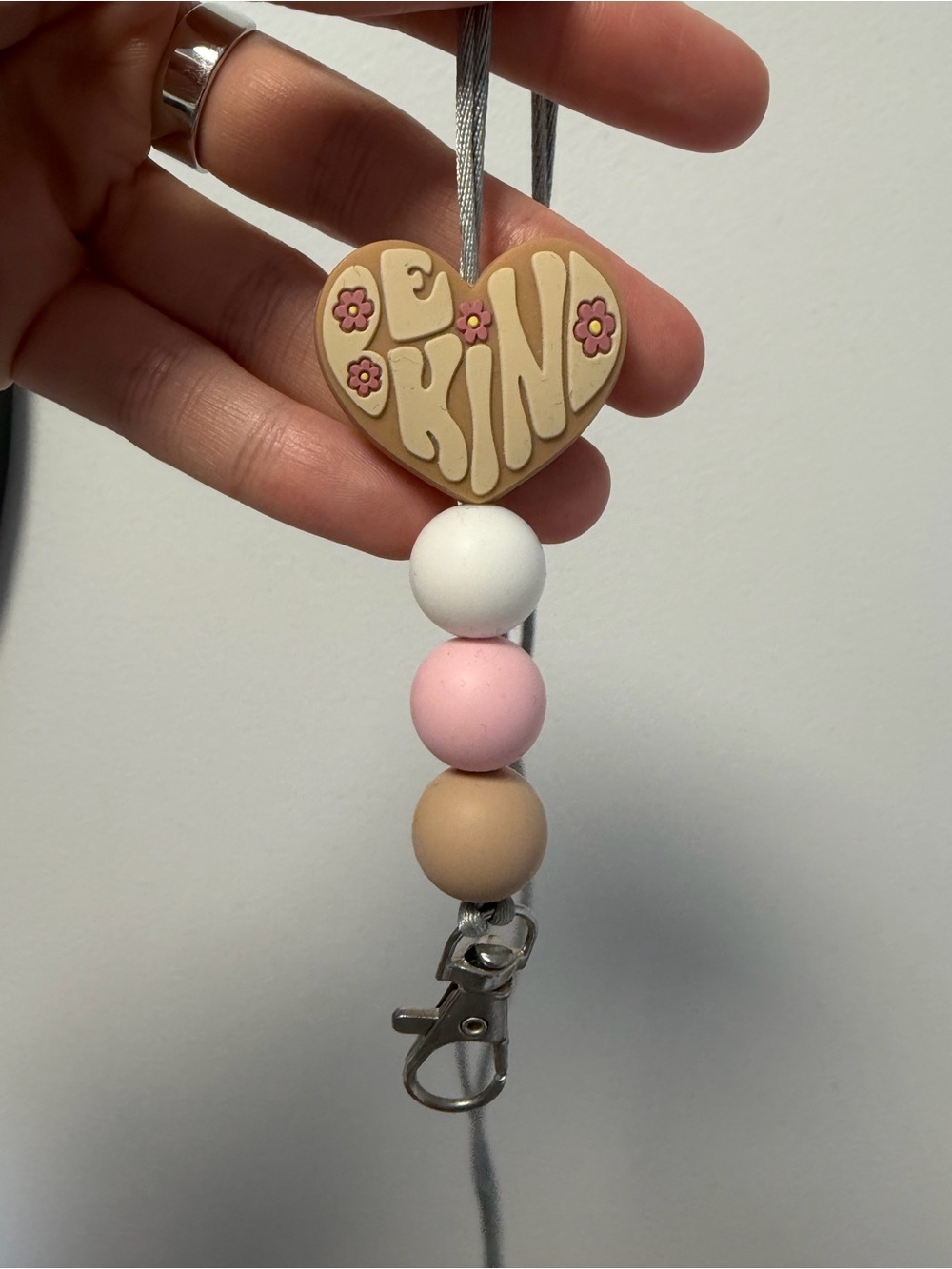 “Be Kind” Beaded Lanyard